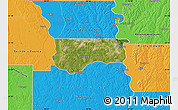 Satellite Map of Sarpy County, political outside
