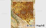 Physical 3D Map of Nevada, satellite outside