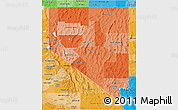 Political Shades 3D Map of Nevada