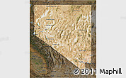 Satellite 3D Map of Nevada, darken