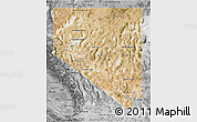 Satellite 3D Map of Nevada, desaturated