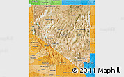 Satellite 3D Map of Nevada, political shades outside