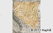 Satellite 3D Map of Nevada, semi-desaturated
