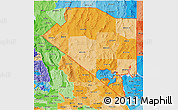 Political Shades 3D Map of ZIP codes starting with 890