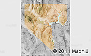 Satellite Map of Clark County, desaturated