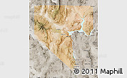 Satellite Map of Clark County, semi-desaturated