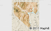 Satellite Map of Clark County, shaded relief outside
