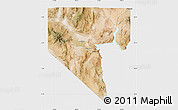 Satellite Map of Clark County, single color outside