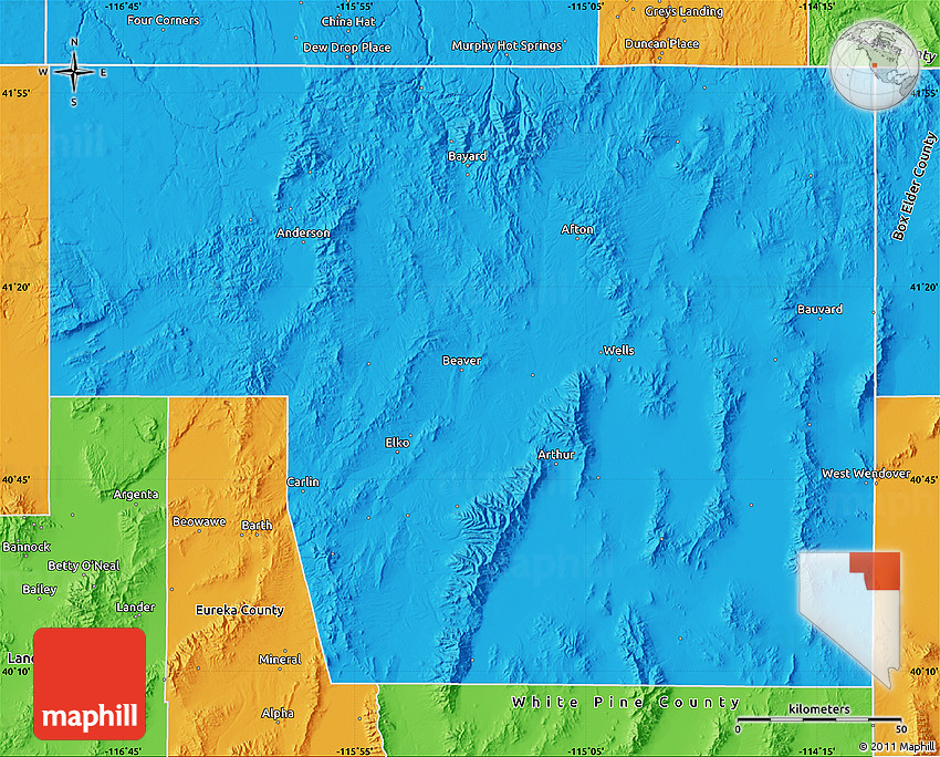 Political Map of Elko County