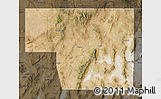 Satellite Map of Elko County, darken