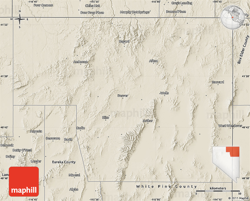 Elko County Nv Wall Map Premium Style By Marketmaps M vrogue.co