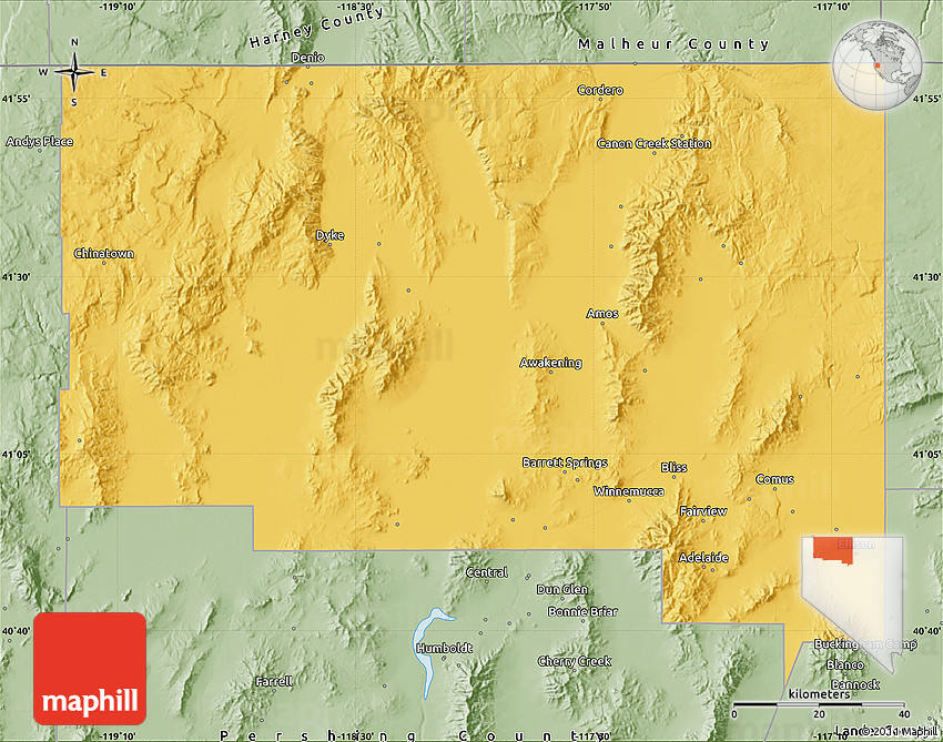 Savanna Style Map of Humboldt County