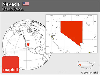 Blank Location Map of Nevada