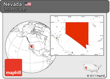 Blank Location Map of Nevada
