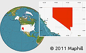 Satellite Location Map of Nevada, highlighted country