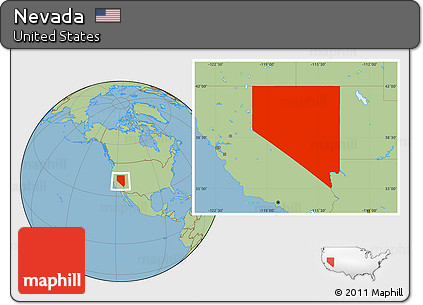 Savanna Style Location Map of Nevada