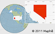 Savanna Style Location Map of Nevada, highlighted country, hill shading