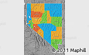 Political Map of Nevada, desaturated