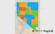 Political Map of Nevada, lighten