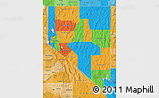 Political Map of Nevada, political shades outside