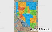 Political Map of Nevada, semi-desaturated