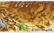 Physical Panoramic Map of Nye County