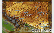 Physical Panoramic Map of Nevada, darken
