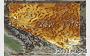Physical Panoramic Map of Nevada, darken, semi-desaturated