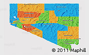 Political Panoramic Map of Nevada, cropped outside