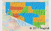 Political Panoramic Map of Nevada, lighten