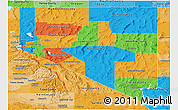 Political Panoramic Map of Nevada, political shades outside