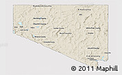 Shaded Relief Panoramic Map of Nevada, cropped outside