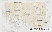Shaded Relief Panoramic Map of Nevada, lighten
