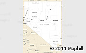 Classic Style Simple Map of Nevada