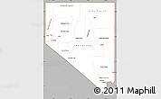 Gray Simple Map of Nevada, cropped outside