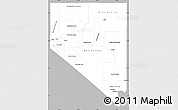 Gray Simple Map of Nevada, single color outside