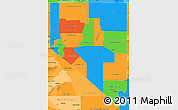 Political Simple Map of Nevada, political shades outside