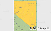 Savanna Style Simple Map of Nevada