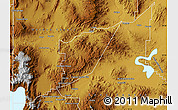 Physical Map of Storey County