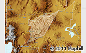 Satellite Map of Storey County, physical outside