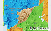 Satellite Map of Storey County, political outside