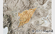 Satellite Map of Storey County, semi-desaturated