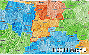 Political Shades 3D Map of ZIP codes starting with 036