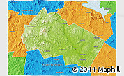 Physical 3D Map of Merrimack County, political outside