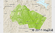 Physical 3D Map of Merrimack County, shaded relief outside