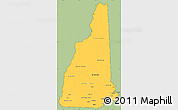 Savanna Style Simple Map of New Hampshire, cropped outside