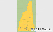 Savanna Style Simple Map of New Hampshire, single color outside