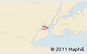 Classic Style 3D Map of ZIP code 07002, single color outside