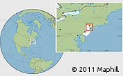 Savanna Style Location Map of ZIP code 07004, highlighted state