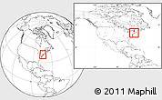 Blank Location Map of ZIP code 07011, within the entire country